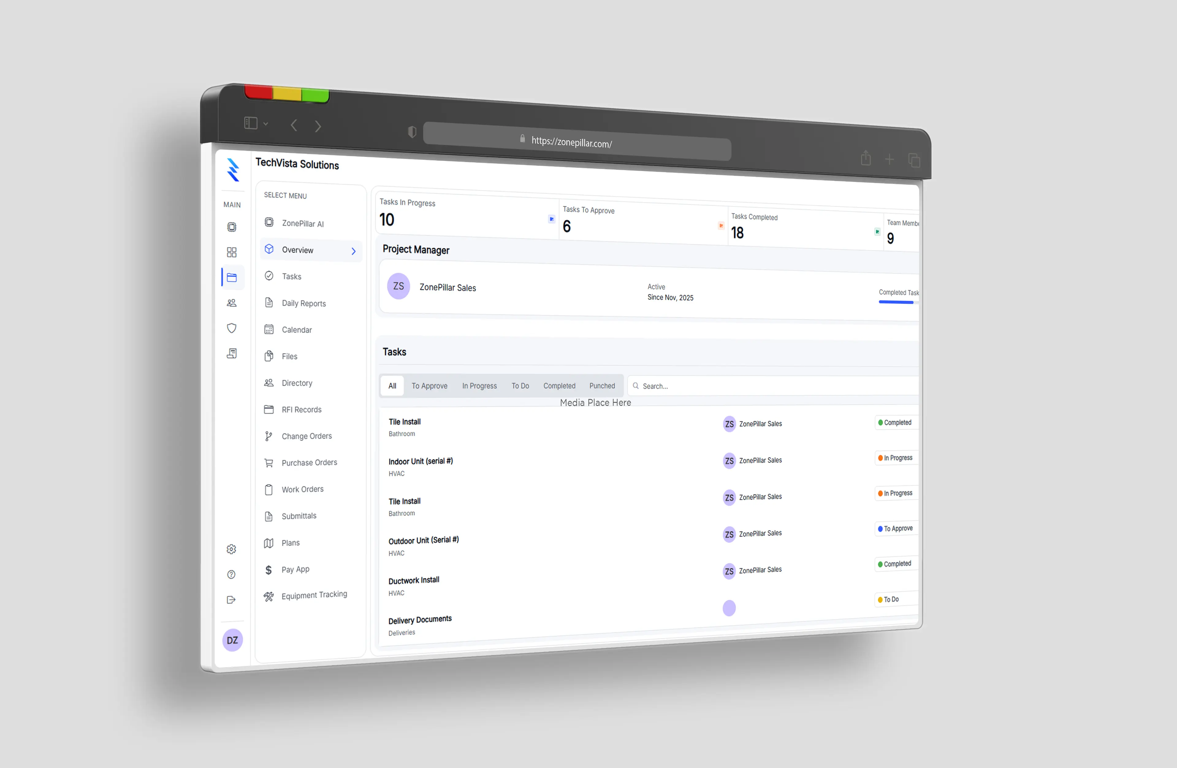 ZonePillar Dashboard