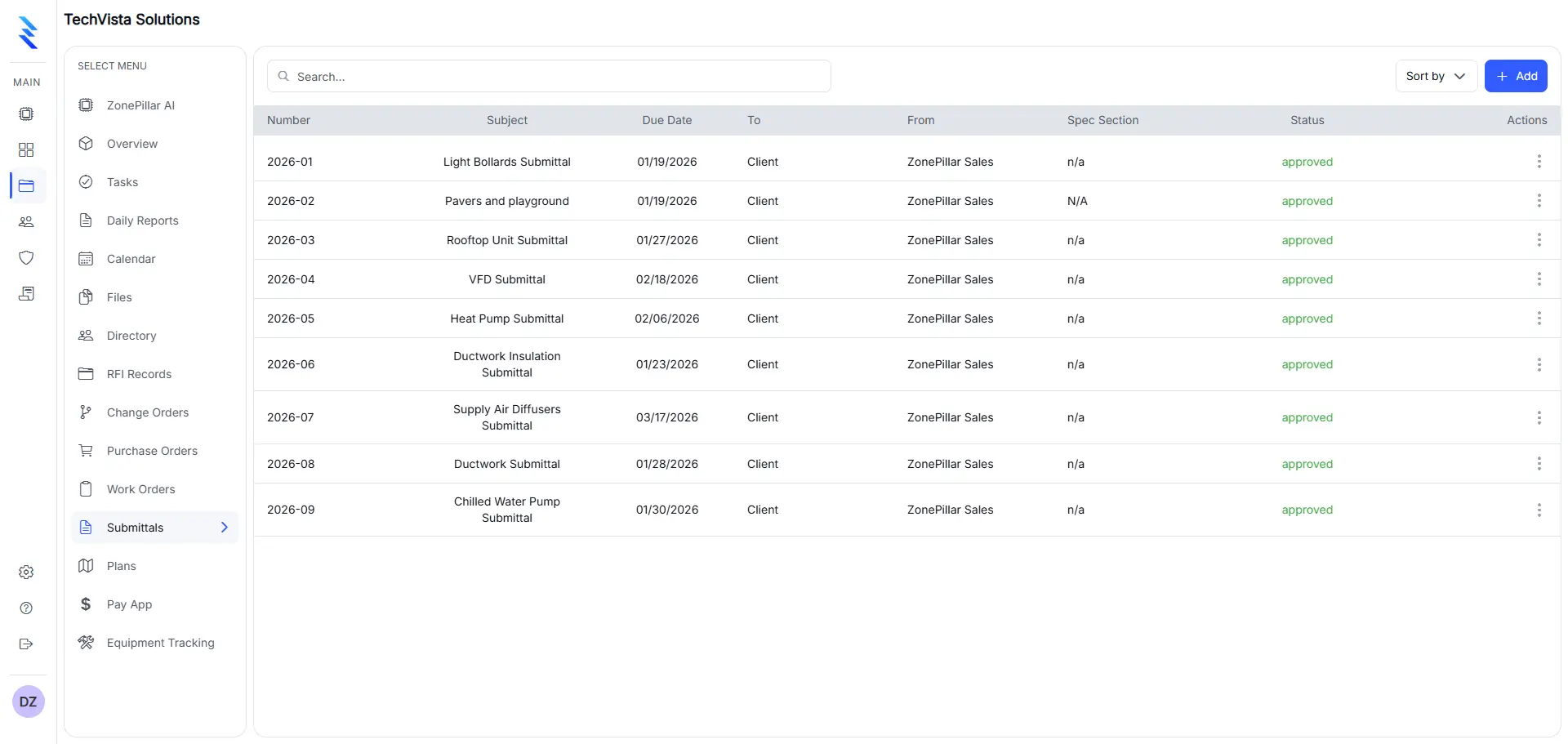 Submittal Management